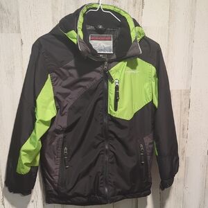 Boys' Black and Green Weatherproof Jacket